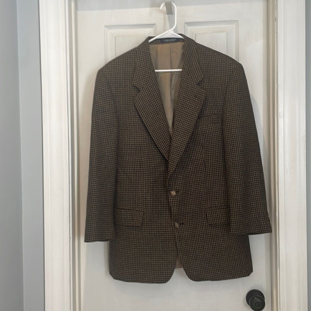 Mens Houndstooth design Sports Coat Jacket Made in Canada SZ 41R